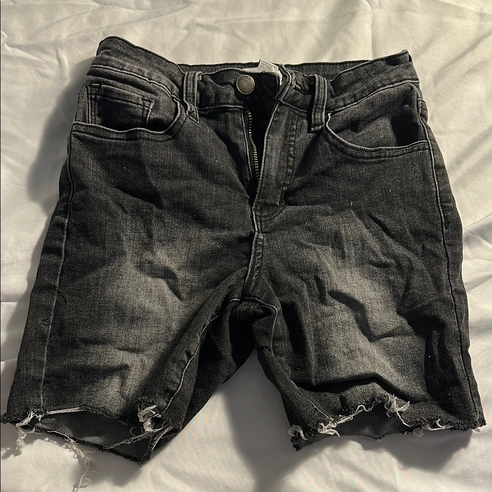 Forever 21 Black Jean Shorts Distressed Cut-Off Style
